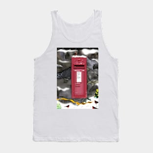 Traditional Red Post Box Christmas design Tank Top